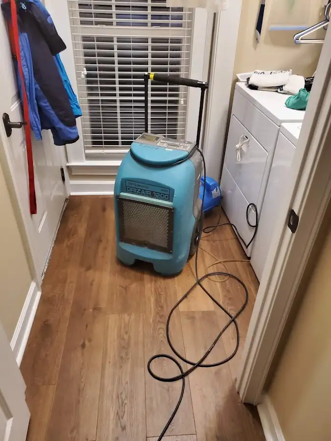 Commercial dehumidifier deployed for Flood Damage Cleanup in Strawberry